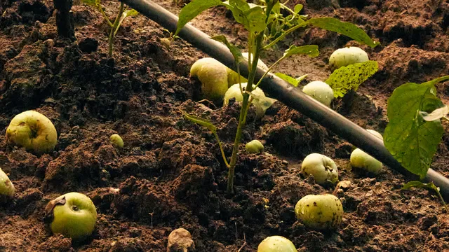 Compost y abono orgánico en huerta del sur de Chile
